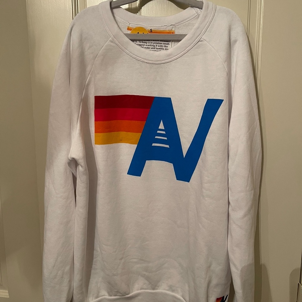COPY - NWT Aviator Nation logo sweatshirt white size small